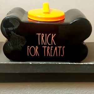 Bone shaped dog treat cannister